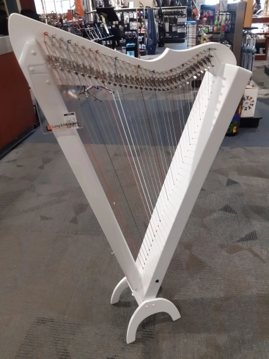 Grand Harpsicle Electro-Acoustic Lever Harp White